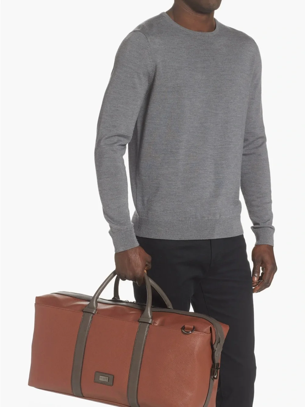 The Ted Baker London Geome Faux Leather Duffle Bag